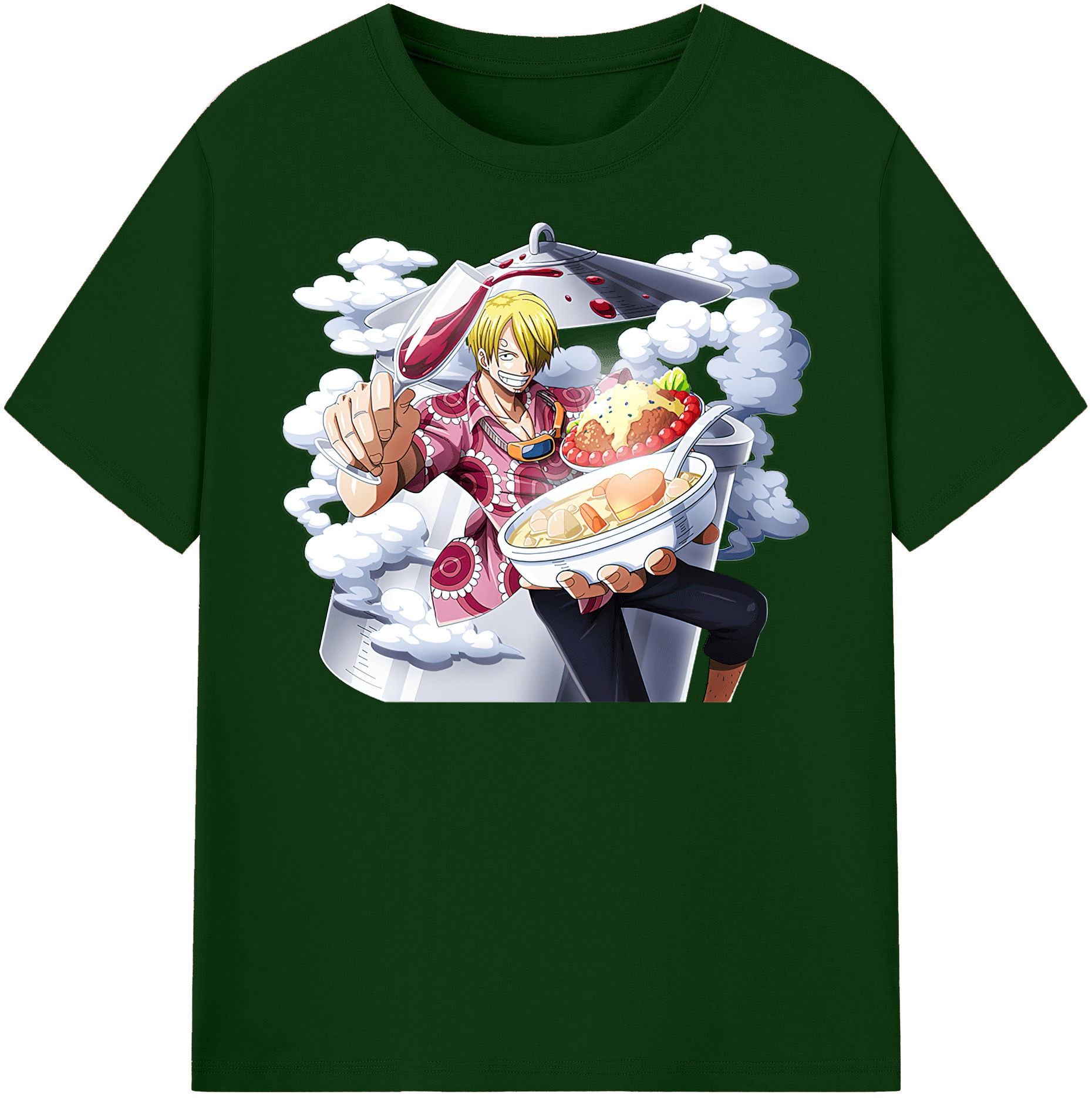 ワンピース サンジ ONE PIECE Sanji 綿100％半袖Tシャツ（フロントプリント）